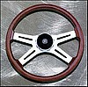 18" Mahogany Steering Wheel. ea