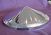4 Notch Pointed Front Hubcap, Chrome, ea
