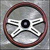 V.I.P. 18" Mahogany Steering Wheel, ea
